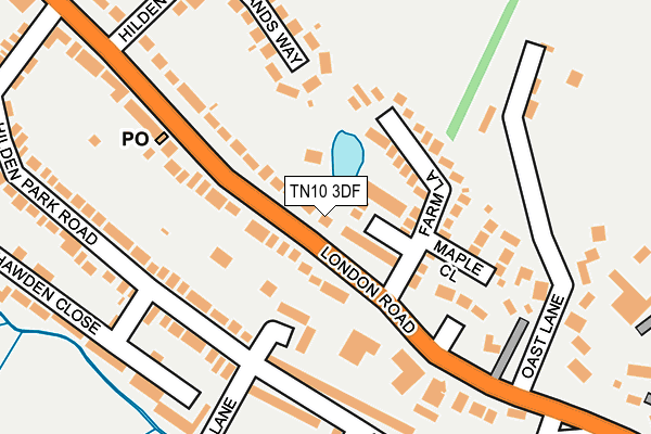 TN10 3DF map - OS OpenMap – Local (Ordnance Survey)