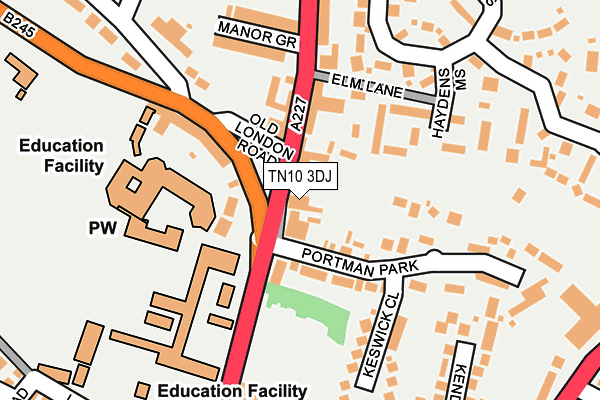 TN10 3DJ map - OS OpenMap – Local (Ordnance Survey)