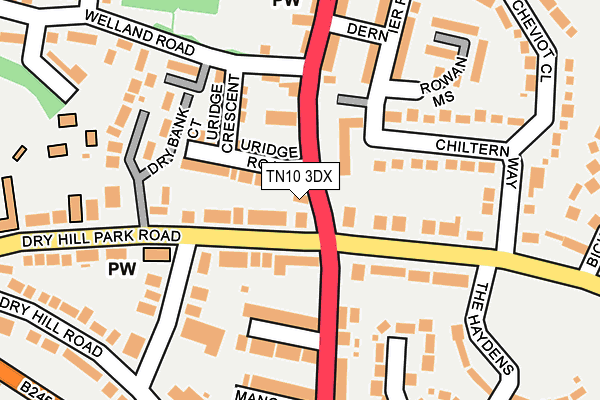 TN10 3DX map - OS OpenMap – Local (Ordnance Survey)