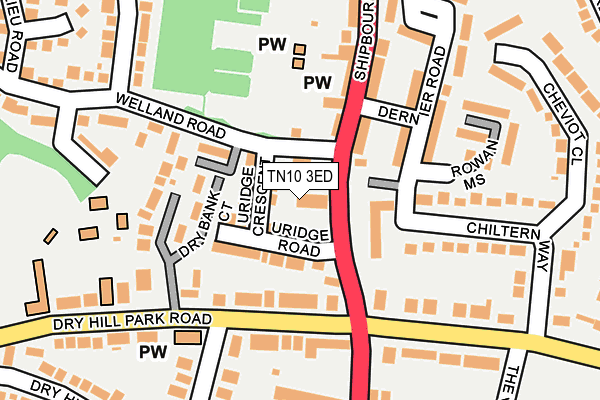 TN10 3ED map - OS OpenMap – Local (Ordnance Survey)