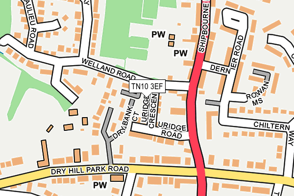TN10 3EF map - OS OpenMap – Local (Ordnance Survey)