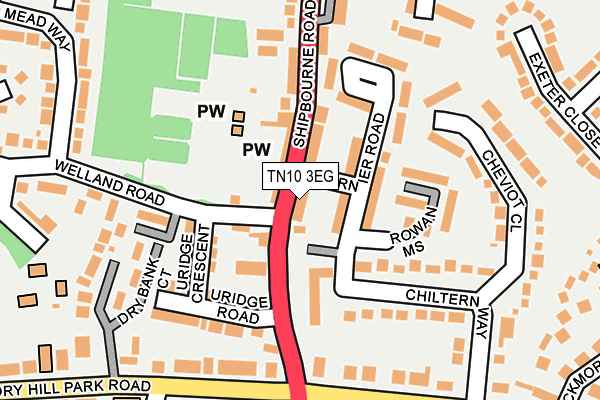 TN10 3EG map - OS OpenMap – Local (Ordnance Survey)