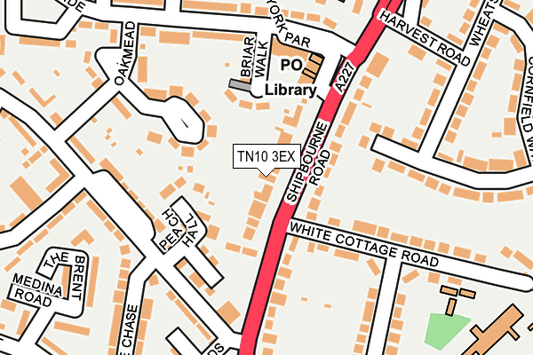 TN10 3EX map - OS OpenMap – Local (Ordnance Survey)