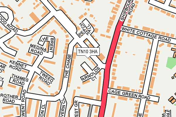 TN10 3HA map - OS OpenMap – Local (Ordnance Survey)