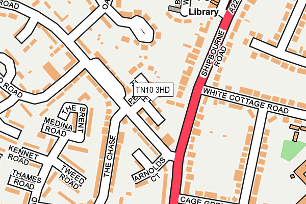 TN10 3HD map - OS OpenMap – Local (Ordnance Survey)