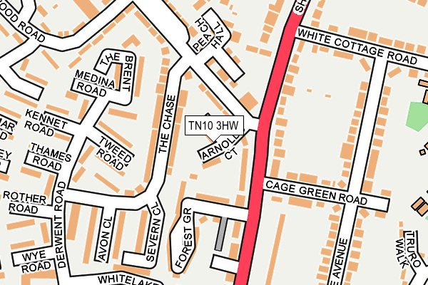 TN10 3HW map - OS OpenMap – Local (Ordnance Survey)