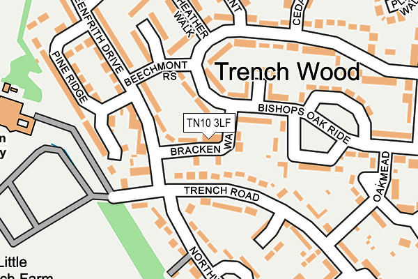 TN10 3LF map - OS OpenMap – Local (Ordnance Survey)