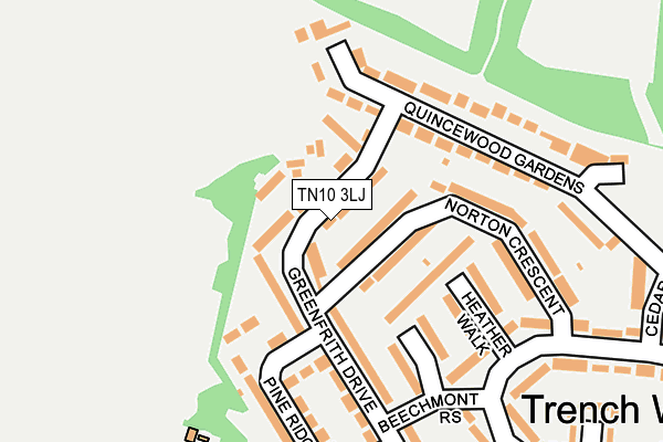 TN10 3LJ map - OS OpenMap – Local (Ordnance Survey)