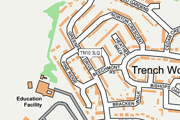 TN10 3LQ map - OS OpenMap – Local (Ordnance Survey)