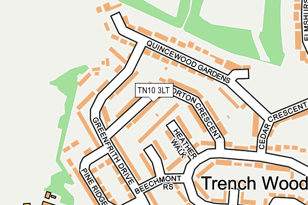 TN10 3LT map - OS OpenMap – Local (Ordnance Survey)