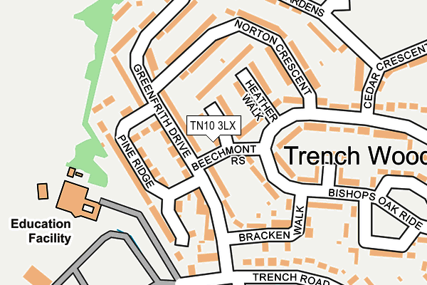 TN10 3LX map - OS OpenMap – Local (Ordnance Survey)