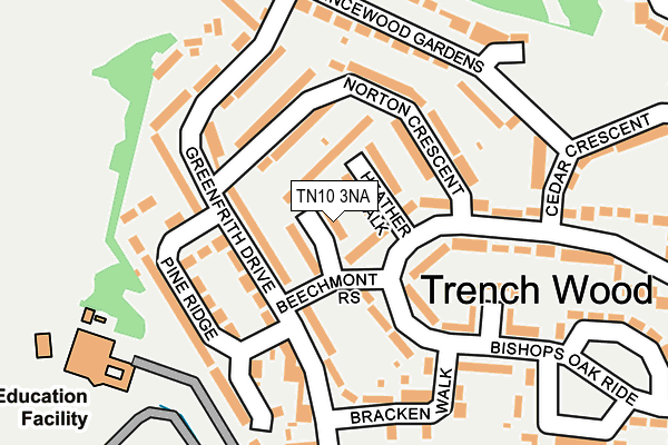 TN10 3NA map - OS OpenMap – Local (Ordnance Survey)