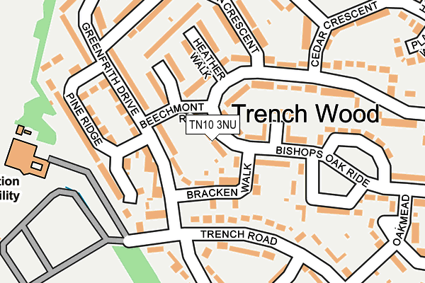 TN10 3NU map - OS OpenMap – Local (Ordnance Survey)