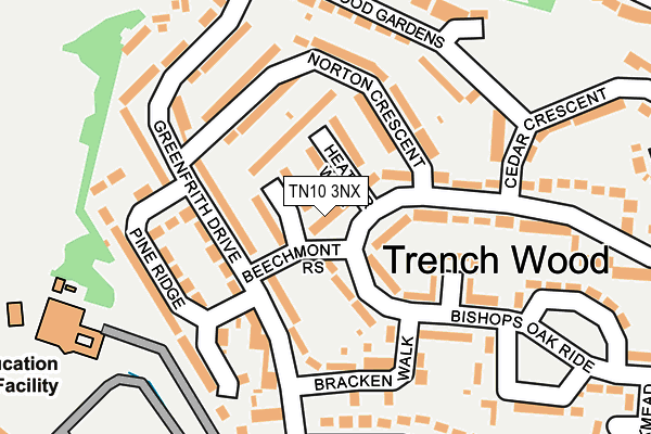 TN10 3NX map - OS OpenMap – Local (Ordnance Survey)