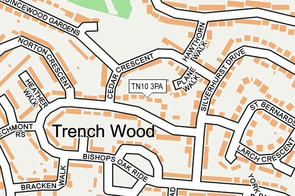 TN10 3PA map - OS OpenMap – Local (Ordnance Survey)