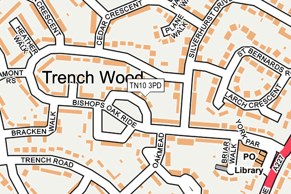 TN10 3PD map - OS OpenMap – Local (Ordnance Survey)