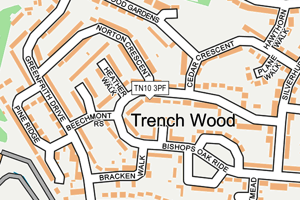 TN10 3PF map - OS OpenMap – Local (Ordnance Survey)