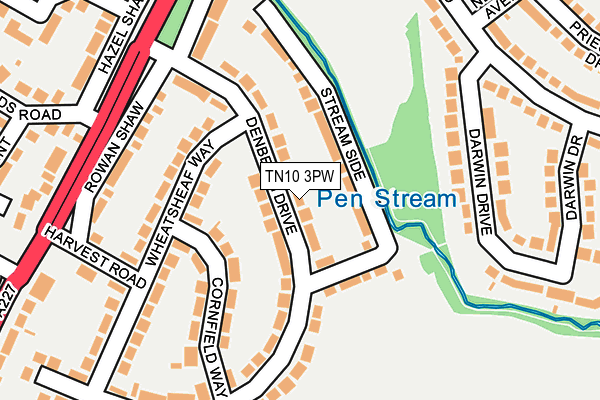 TN10 3PW map - OS OpenMap – Local (Ordnance Survey)