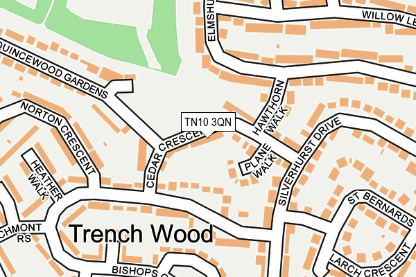 TN10 3QN map - OS OpenMap – Local (Ordnance Survey)