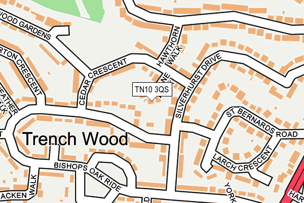 TN10 3QS map - OS OpenMap – Local (Ordnance Survey)