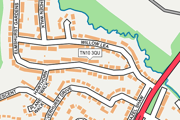 TN10 3QU map - OS OpenMap – Local (Ordnance Survey)