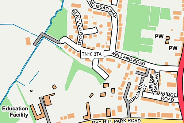 TN10 3TA map - OS OpenMap – Local (Ordnance Survey)
