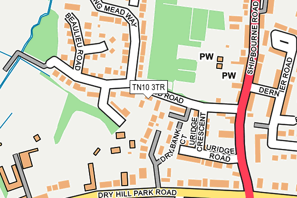 TN10 3TR map - OS OpenMap – Local (Ordnance Survey)