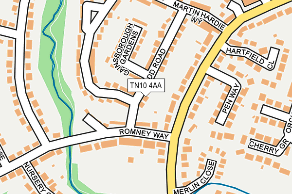 TN10 4AA map - OS OpenMap – Local (Ordnance Survey)