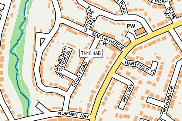 TN10 4AB map - OS OpenMap – Local (Ordnance Survey)