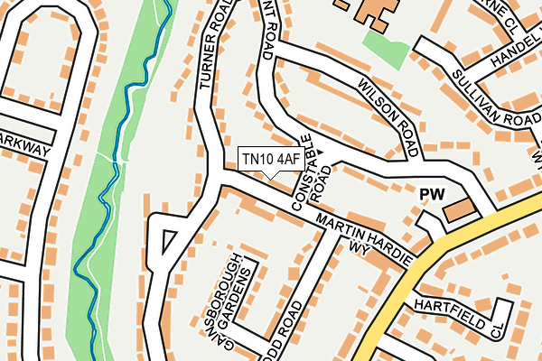 TN10 4AF map - OS OpenMap – Local (Ordnance Survey)