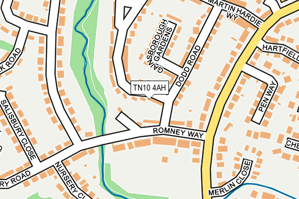 TN10 4AH map - OS OpenMap – Local (Ordnance Survey)