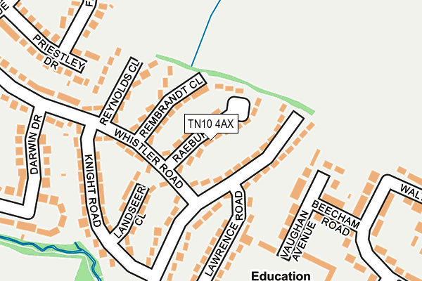 TN10 4AX map - OS OpenMap – Local (Ordnance Survey)