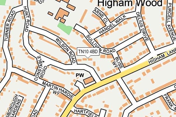 TN10 4BD map - OS OpenMap – Local (Ordnance Survey)
