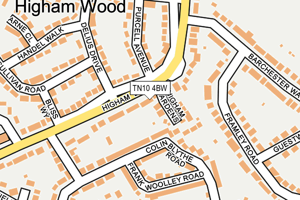 TN10 4BW map - OS OpenMap – Local (Ordnance Survey)