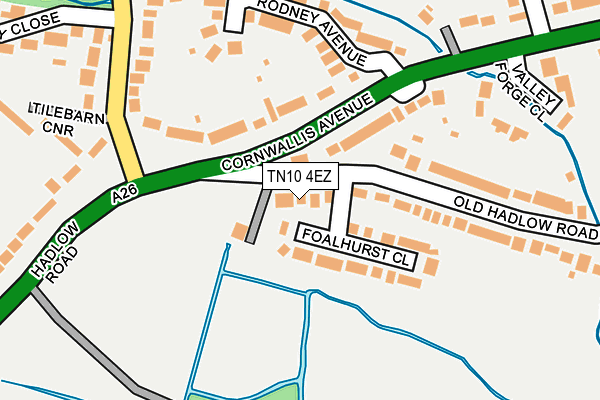 TN10 4EZ map - OS OpenMap – Local (Ordnance Survey)