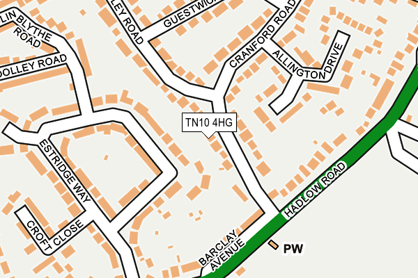 TN10 4HG map - OS OpenMap – Local (Ordnance Survey)
