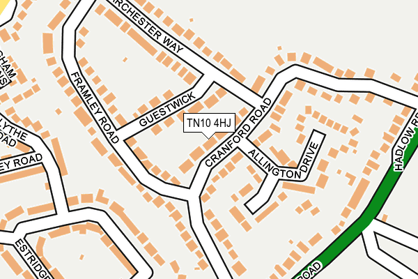 TN10 4HJ map - OS OpenMap – Local (Ordnance Survey)