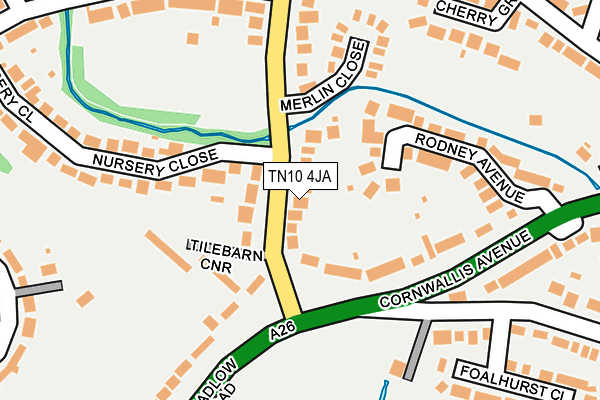 TN10 4JA map - OS OpenMap – Local (Ordnance Survey)