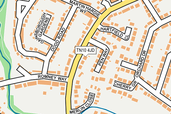 TN10 4JD map - OS OpenMap – Local (Ordnance Survey)