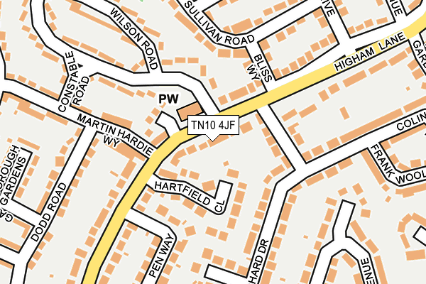 TN10 4JF map - OS OpenMap – Local (Ordnance Survey)