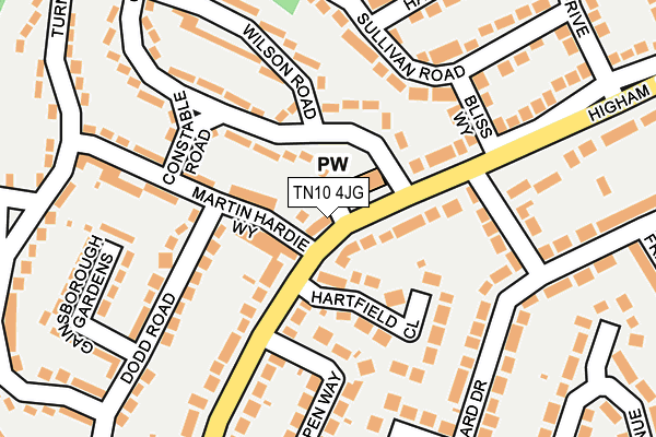 TN10 4JG map - OS OpenMap – Local (Ordnance Survey)
