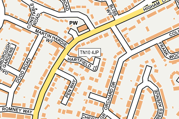 TN10 4JP map - OS OpenMap – Local (Ordnance Survey)
