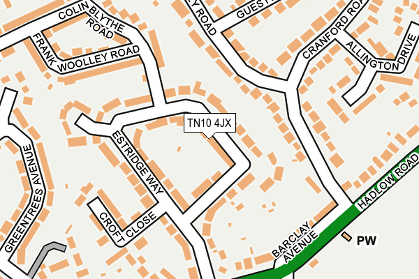 TN10 4JX map - OS OpenMap – Local (Ordnance Survey)