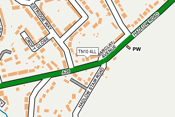 TN10 4LL map - OS OpenMap – Local (Ordnance Survey)