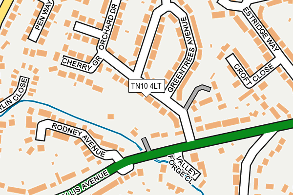 TN10 4LT map - OS OpenMap – Local (Ordnance Survey)