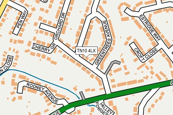 TN10 4LX map - OS OpenMap – Local (Ordnance Survey)