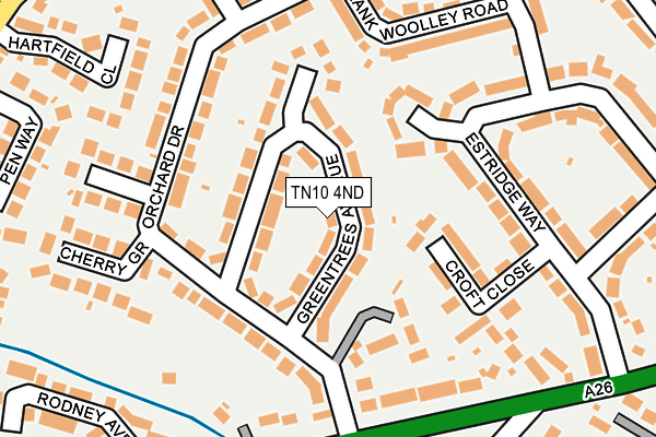 TN10 4ND map - OS OpenMap – Local (Ordnance Survey)