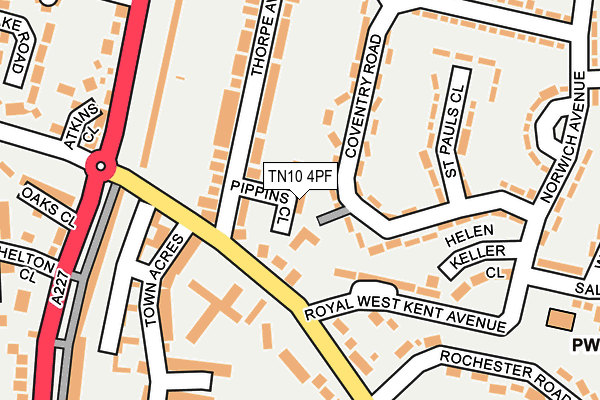 TN10 4PF map - OS OpenMap – Local (Ordnance Survey)