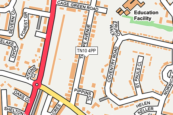 TN10 4PP map - OS OpenMap – Local (Ordnance Survey)