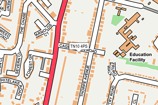 TN10 4PS map - OS OpenMap – Local (Ordnance Survey)